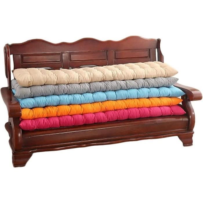 Coussin De Banc Avec Attaches,Confortable,Antidérapant,Lavable,Coussin Pour Banc Banquette,3-5