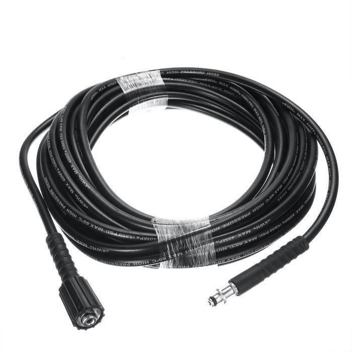 Tuyau Haute Pression 15M Compatible Kärcher K2 K3 K4 K5 K6 K7 - Flexible Avec Connecteurs Rapides 180 Bar