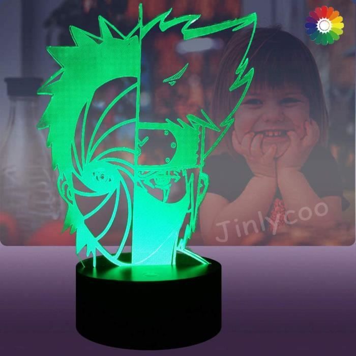 Lampe de nuit 3D pour les personnes âgées 7 couleurs changeantes Led Lampe  de bureau Écran acrylique Base ABS Chargeur USB Décoration de la maison  Jouet Cadeau d'anniversaire pour enfants : 