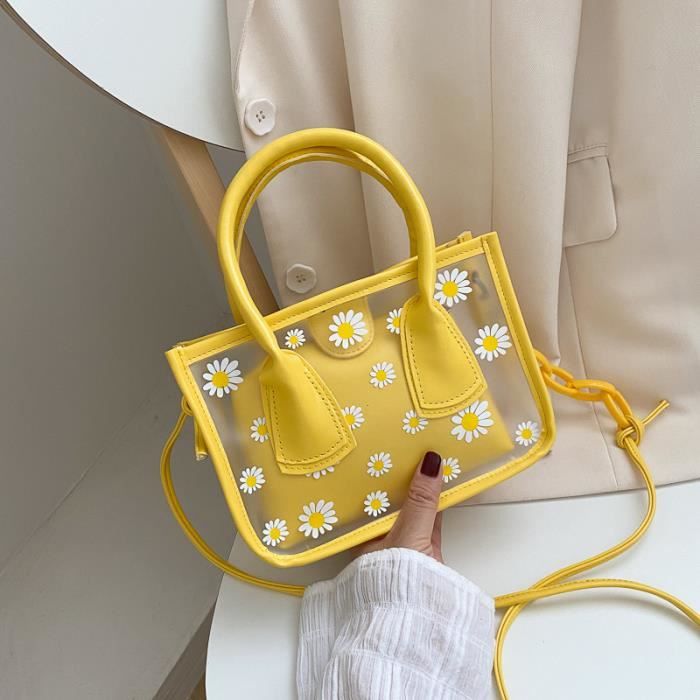 sac transparent jaune