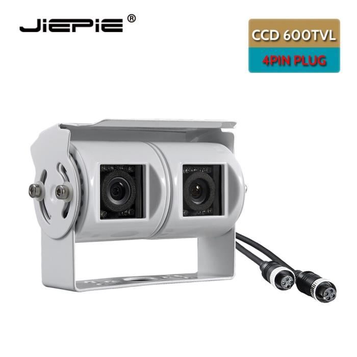 Caméra de recul,caméra de recul blanche à double objectif, caméra de recul  pour camping-car, double angle - White Camera-4PIN - Cdiscount Auto
