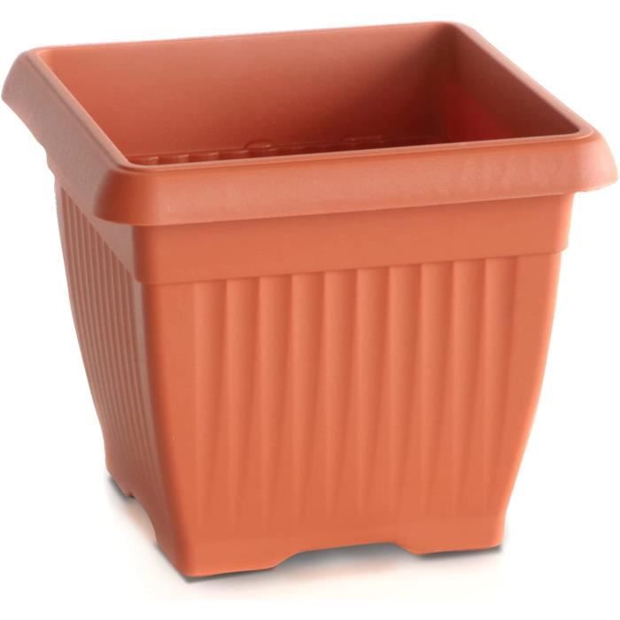Lot De 12 Soucoupes Carrées Pour Plantes - 18x18cm, Pour Pots Intérieur Et Extérieur, Protection Sol Et Meubles - 10