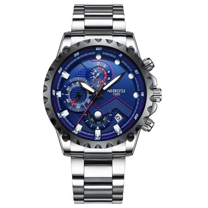 Montre Homme Cadvan Quartz, Bracelet Métal Vert – Style Sport Décontracté – Neuve Avec étiquettes