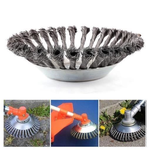 Brosse Débroussailleuse Métal 6 Pouces - Pour Désherbage, Nettoyage Rouille, Compatible Tondeuses - 2