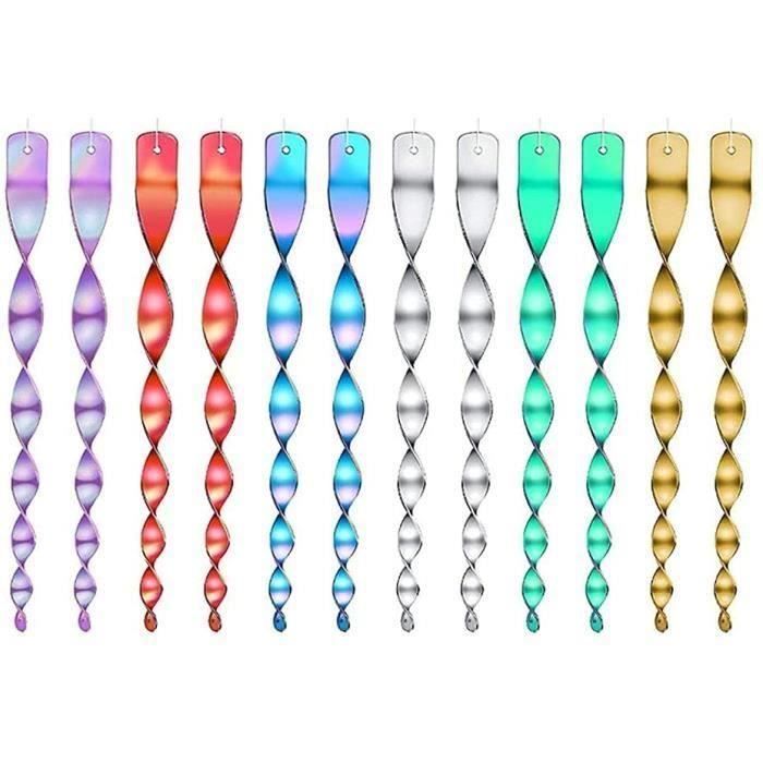 12 Pièces Spirale Réfléchissante Anti-Oiseaux, 360 Degrés