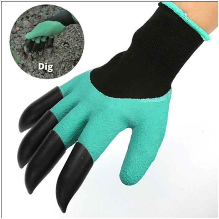 gants de jardin pour creuser planer avec 4 griffes en plastique abs travail pour hommes femmes