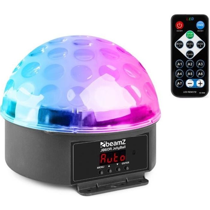 82 Faisceaux rotatifs Faible consommation télécommande Incluse boitier Solide Mode Automatique et Audio 5 canaux DMX BeamZ JB60R Jelly Ball Effet Lumineux 6 x 1W LED 82 Faisceaux rotatifs Faible consommation télécommande Incluse boitier Solide Mode Automatique et Audio 5 canaux DMX BeamZ JB60R Jelly Ball Effet Lumineux 6 x 1W LED