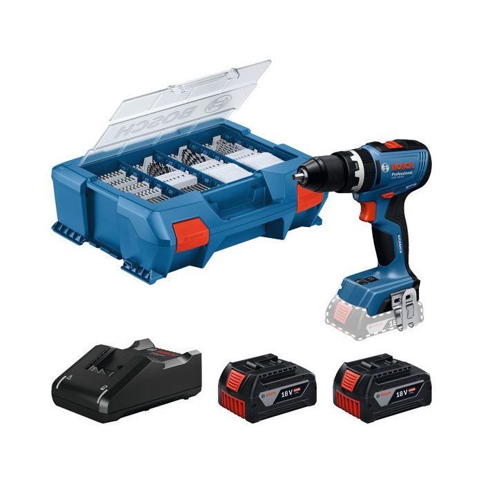 Perceuse visseuse sans fil Bosch GSB 18V 65 Moteur sans balais 2 batteries 4Ah 5002000 trmin - vue 1
