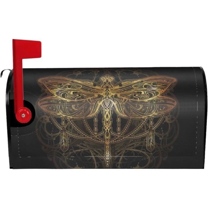 Joyeux Noël Père Noël Couverture De Boîte Aux Lettres Magnétique Hiver Feuille De Houx Flocon De