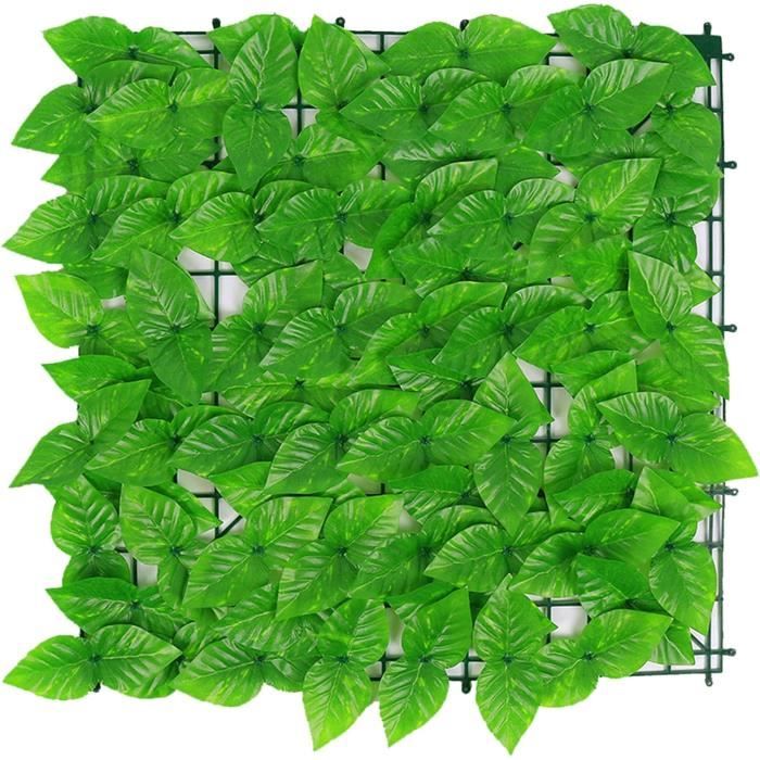 Treillis De Lierre Artificiel 1x1 M - Haie Décorative Pour Clôture, Balcon, Mur - Polyéthylène, Sans Entretien