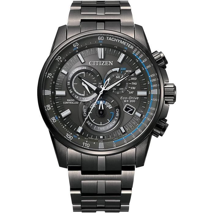 Montre Homme TSAR BOMBA - Chronographe Squelette - Mouvement Japonais - Étanche 50M - Bracelet Silicone - Miroir Saphir