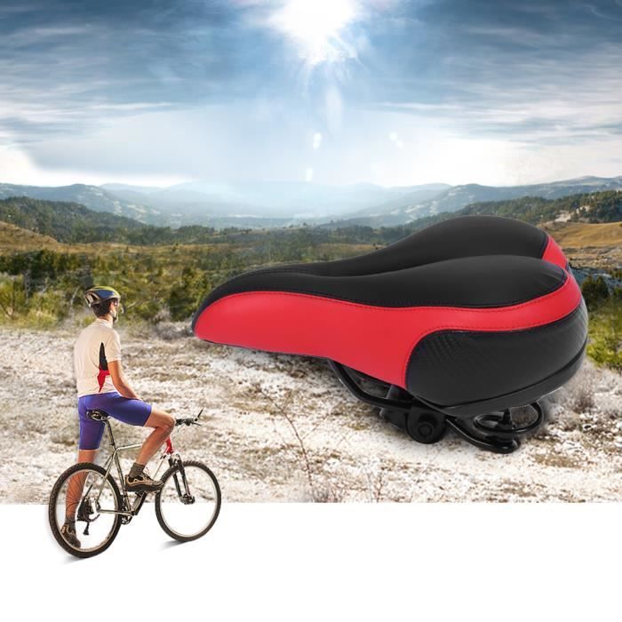 Coussin Siège Arrière Vélo - Coussin Confort Épais En Cuir PU - Compatible VTT Et Route (Tige <31mm)