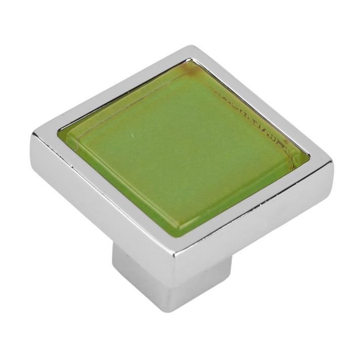 Lot De 4 Boutons Vintage Verts Carrés - Pied 1,8 Cm - Réf 2707