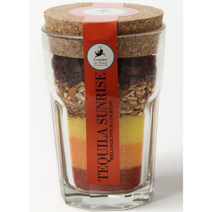 GOURMET IN LOVE Mélange pour cocktail tequila Sunrise Verre Mojito