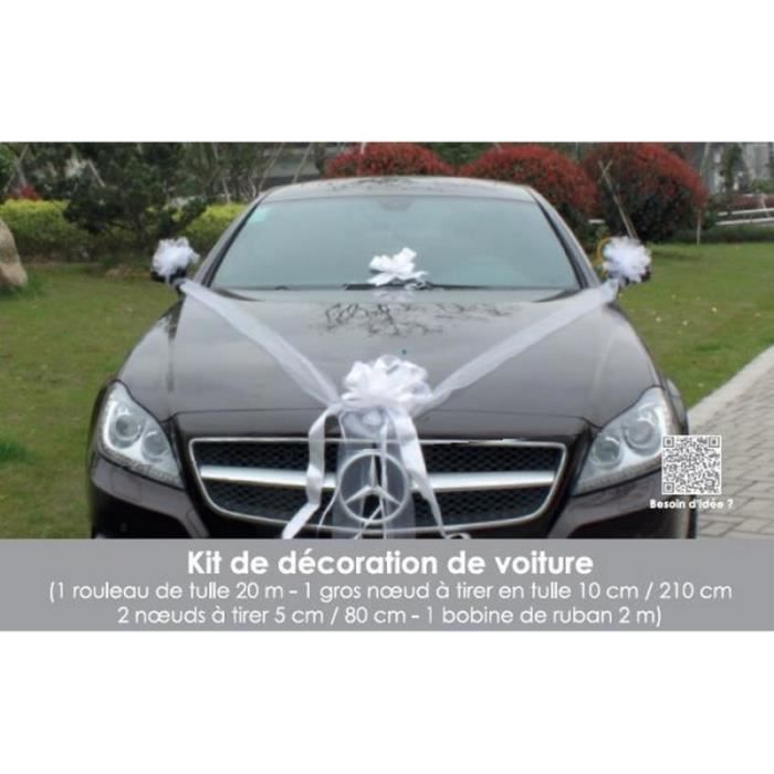 décoration de voiture 10 x 30 mm tirez arcs blanc mariage