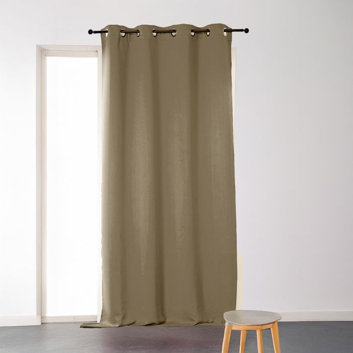 Paire de rideaux 80 % occultant Lola Beige 140x240 cm