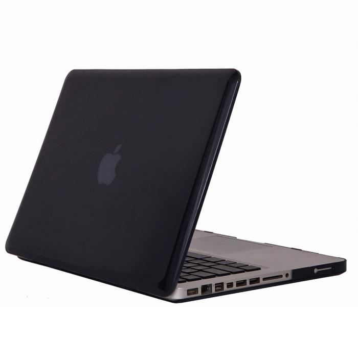 KECC MacBook Pro Retina 15 Pouces Coque Rigide Cuir Case Cover pour MacBook Pro 15.4 Retina Coque {A1398} Cuir Noir 