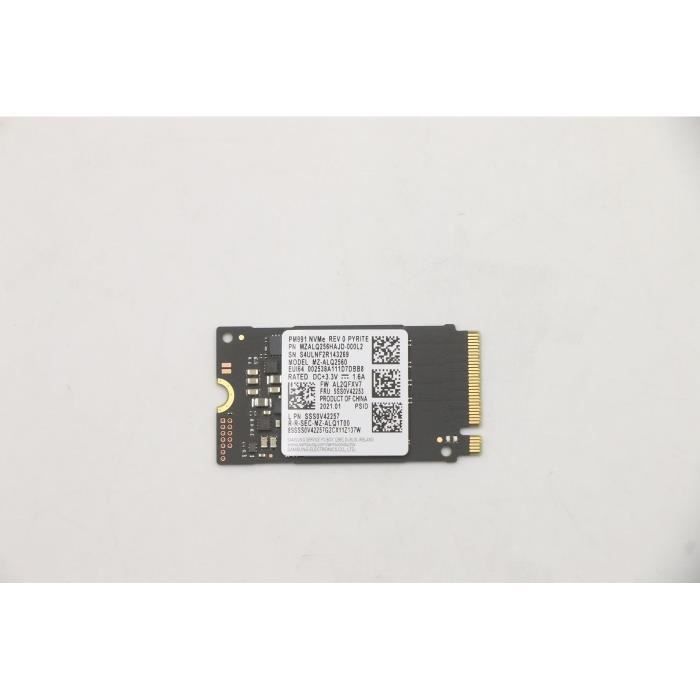 SAMSUNG PM991 MZALQ256HAJD 000L2 .2 PCIE 2242 SSD LENOVO W12567