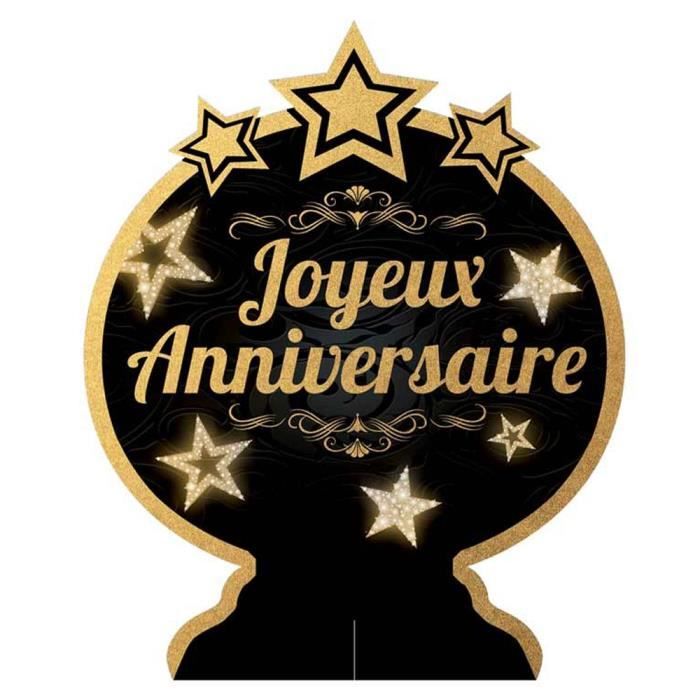 Centre De Table Joyeux Anniversaire Noir Dore 28x23 Cm Q5967 Achat Vente Decors De Table Cdiscount Centre De Table Joyeux Anniversaire Noir Dore 28x23 Cm Q5967 Achat Vente Decors De Table Cdiscount