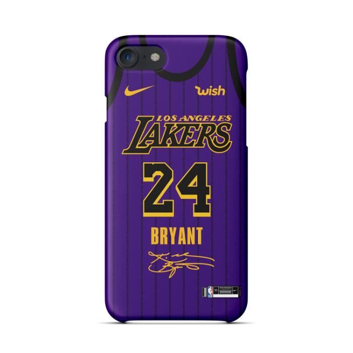 صور اس Coque iPhone 7-8,NBA LAKERS Kobe Bryant Violet Coque Bumper Housse ... coque iphone 7 Lebron James Three Point