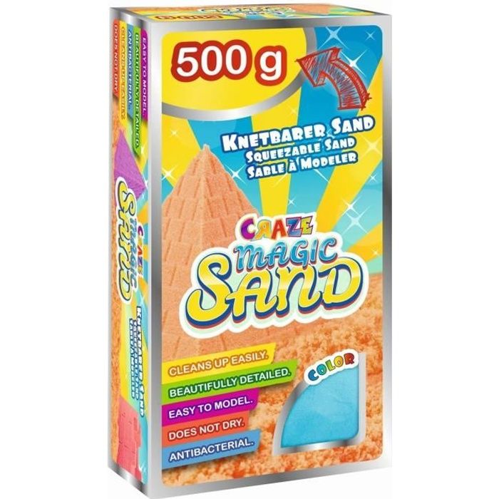 Sable magique à modeler - MAGIC SAND - Recharge 500g - Ne sèche pas et ne  colle pas aux mains