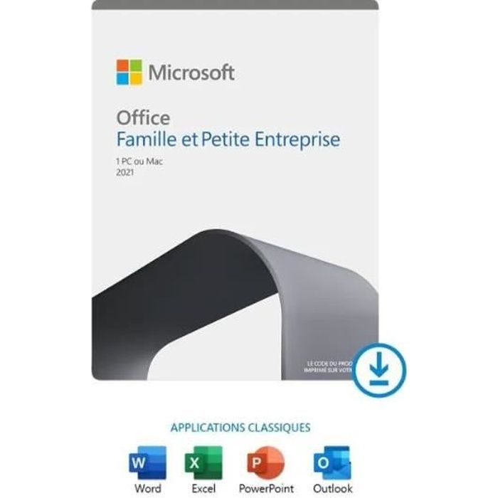 Microsoft Office Famille & Entreprise 2021 – Achat définitif – Code de téléchargement