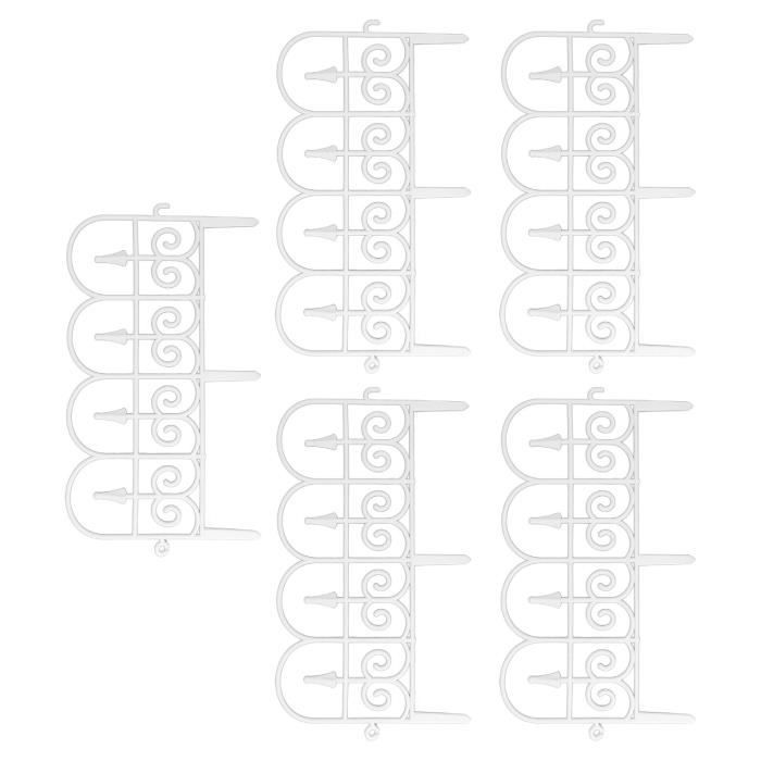 Lot De 10 Panneaux De Clôture De Jardin Pour Animaux - 43,2 Cm (H) X 3,3 M (L) - Clôture De Jardin En Métal Antirouille Pour Extérieur, Cour, Terrasse, Blanc