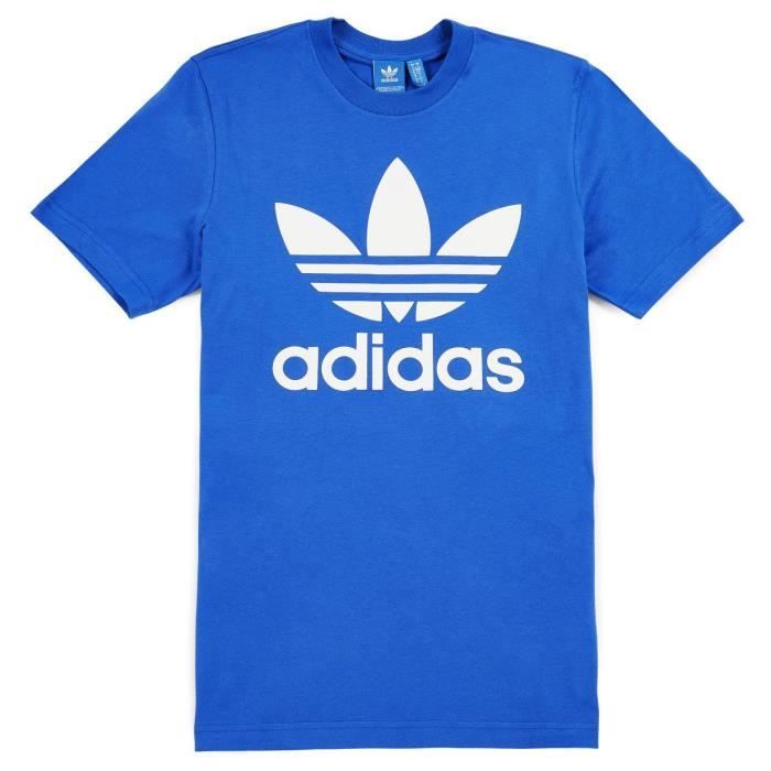 جلافولين Adidas Original Trefoil T-Shirt Homme Bleu جلافولين