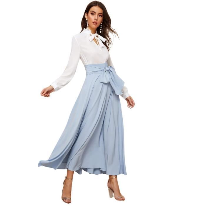 Jupe longue deals bleu ciel