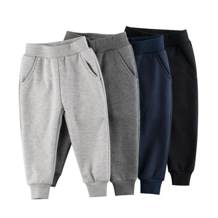 Pantalon de Jogging en Polaire Enfant Garçon Fille Gris Gris - Cdiscount  Prêt-à-Porter