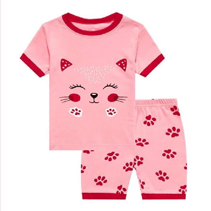 1 5 Ans Bebe Fille 2 Pcs Ensemble De Vetement Ete Pyjamas Chat Imprime T Shirt Manche Courte Short Rose Rose Cdiscount Pret A Porter 1 5 Ans Bebe Fille 2 Pcs Ensemble De Vetement Ete Pyjamas Chat Imprime T Shirt Manche Courte Short Rose Rose Cdiscount Pret A Porter