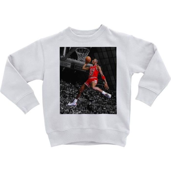 Sweatshirt Enfant Michael Jordan Gros Dunk Chicago Bulls Basketball GOAT