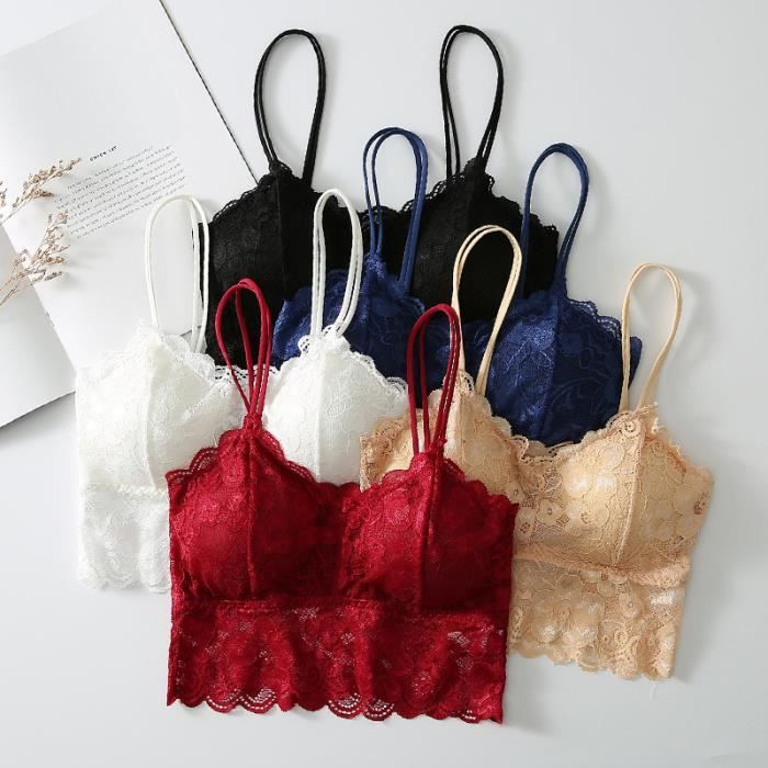 Bralette En Dentelle Avec Coussinets Amovibles Bralette Pour Femme Et Fille Bralette Femme Dentelle Soutien-Gorge Brassière Dentelle Pour Femme Bra