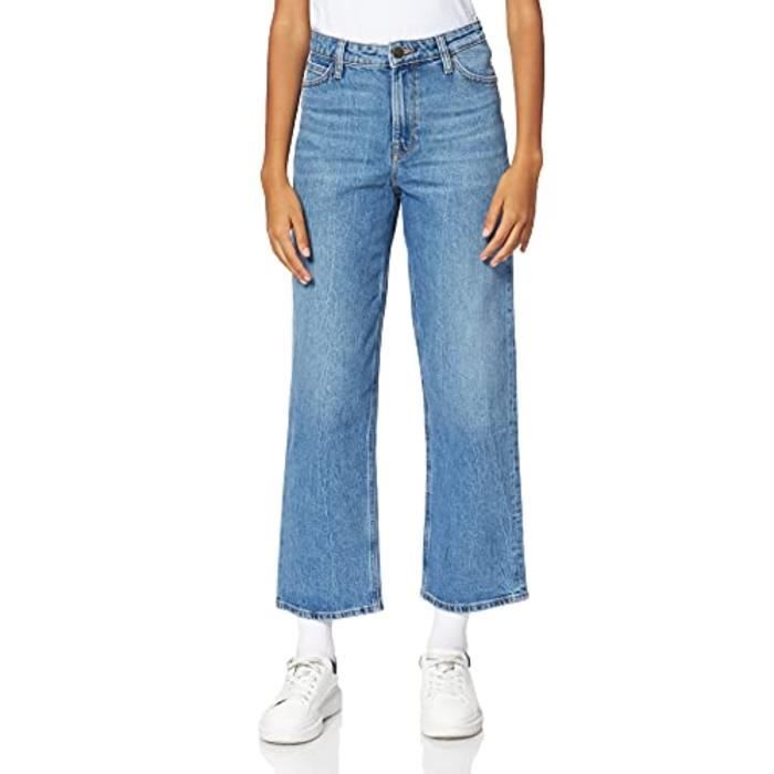 Jeans LEE Jean long à jambe large Noir Cdiscount PrêtàPorter