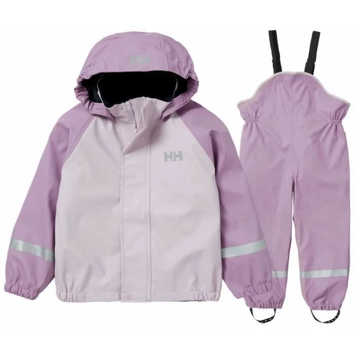 Helly Hansen K Bergen Ensemble Pluie Enfant - Veste + Pantalon Imperméable Et Coupe-Vent, Technologie Helox+