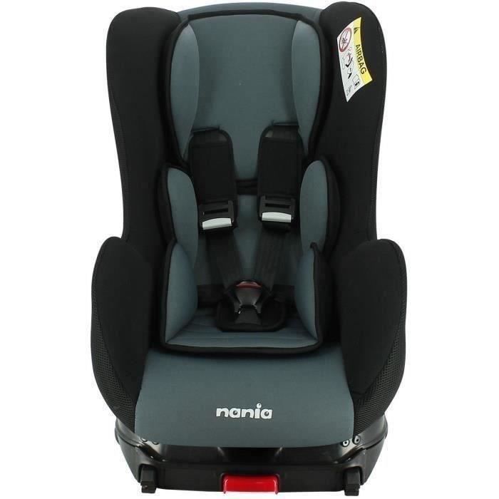 Siège auto NANIA COSMO - Isofix -Groupe 0/1 (0-18Kg) - Dos route 0-10Kg - Inclinable - Access gris - Fabriqué en France