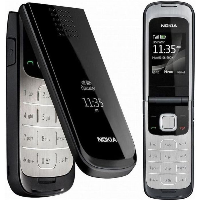 Nokia - Téléphone Portable À Clapet Nokia 2720 Débloqué-Reconditionné-NOIR