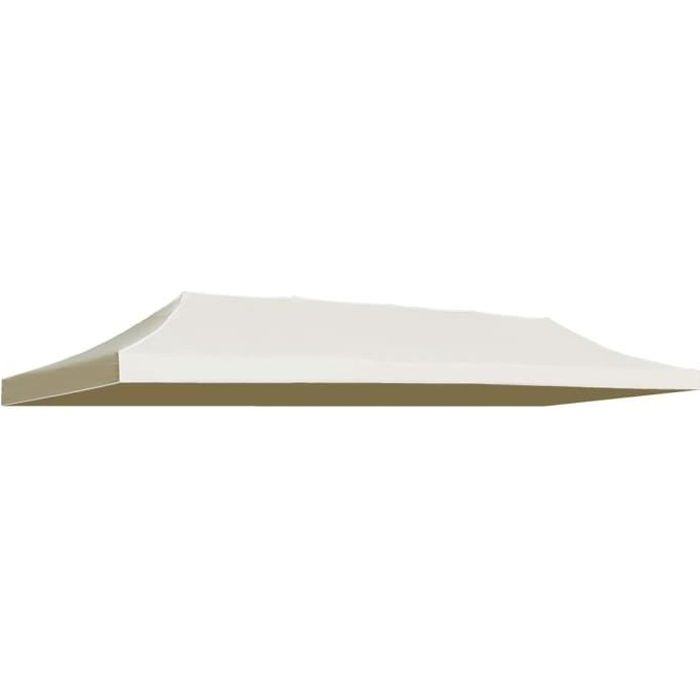 Toit de tente de réception 3 x 6 m Crème toit de rechange pour pavillon tonnelle tente