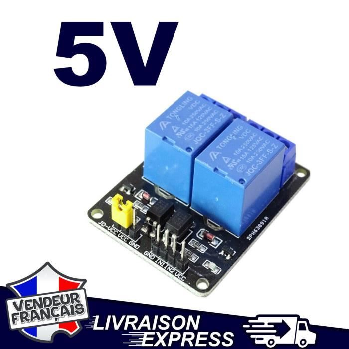 Module 2 Relais 24V 2 Canaux Optocoupleurs - Compatible Arduino Raspberry Pi - PIRABADI