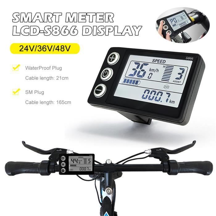 Compteur d'affichage LCD pour vélo électrique - QINGQUE - Vélo électrique  S866 - Étanche - Noir - Cdiscount Sport