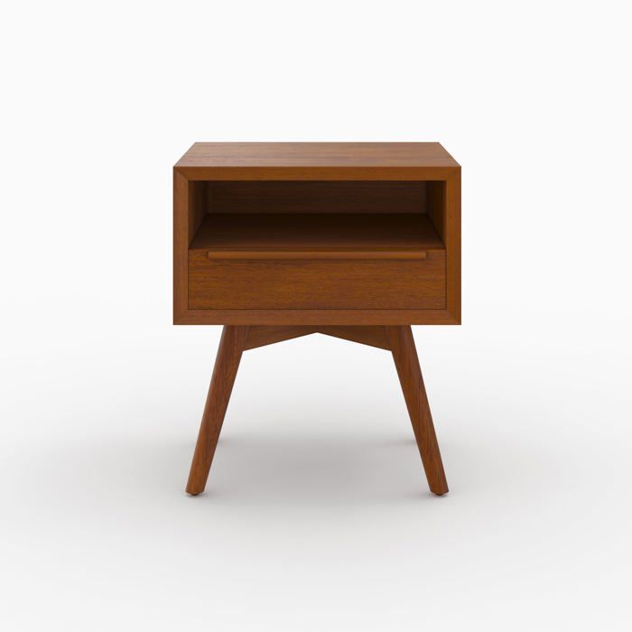 Table de chevet en bois de teck 1 niche et 1 tiroir - Waya - Maison Pavane Table de chevet en bois de teck 1 niche et 1 tiroir - Waya - Maison Pavane