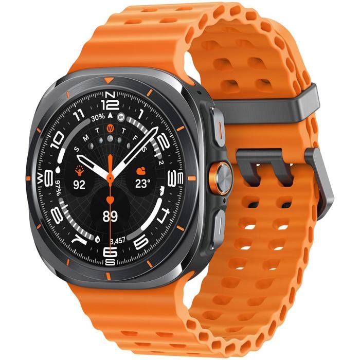 Montre intelligente avec cadran 47 mm 147 480 x 480 Samsung Galaxy Watch Ultra en gris foncé connectivité 4G WiFi 5 NFC et