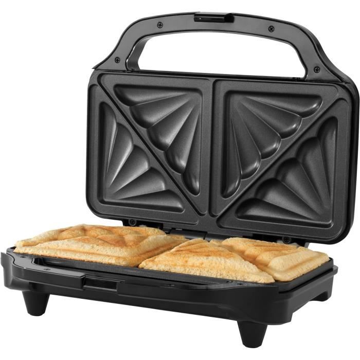 Gaufrier 3 En 1 SENYA - Gaufres, Croque-Monsieur, Gaufrettes - Plaques Interchangeables