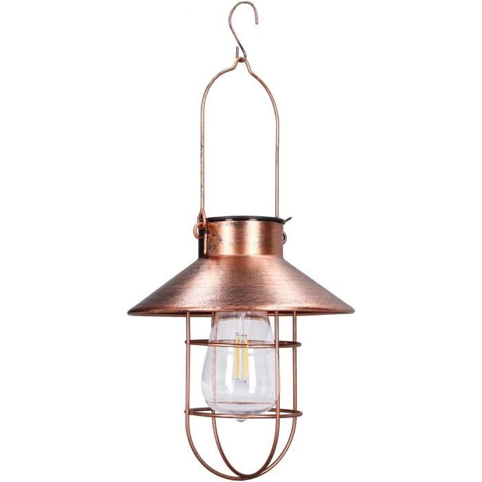 Lampe Suspendus Lanterne Extérieure Métal Imperméabs Noir E27