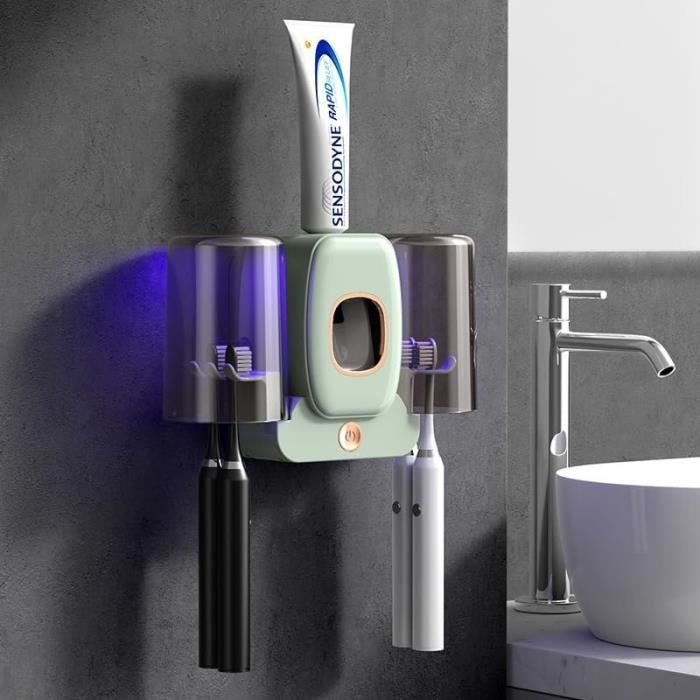 Porte-brosse à dents UV, distributeur autoatique de dentifrice pour la salle de bain, 36.8