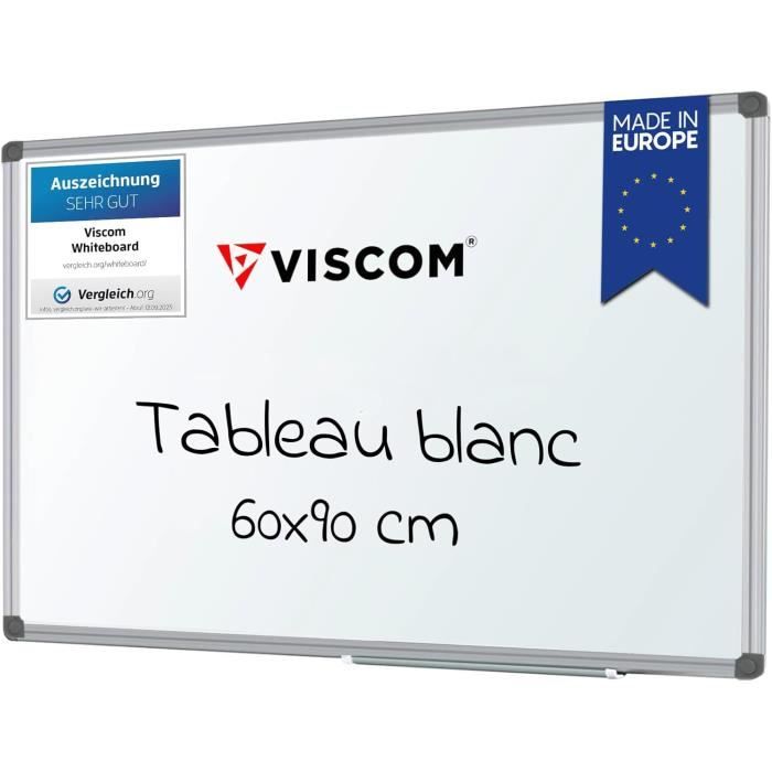 Tableau Blanc Magnétique KARAT 60x90 Cm – Surface Anti-Rayures, Cadre Aluminium, Porte-Marqueurs Intégré, Pour Bureau Ou Maison