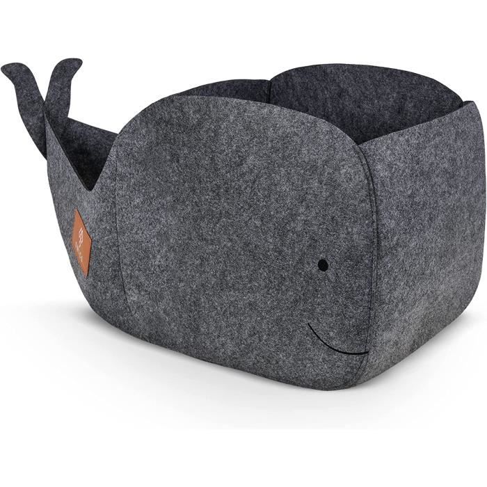 Pawleso Boîte De Rangement Enfant 42L - Panier Feutre Lion Marron 35x35 Cm