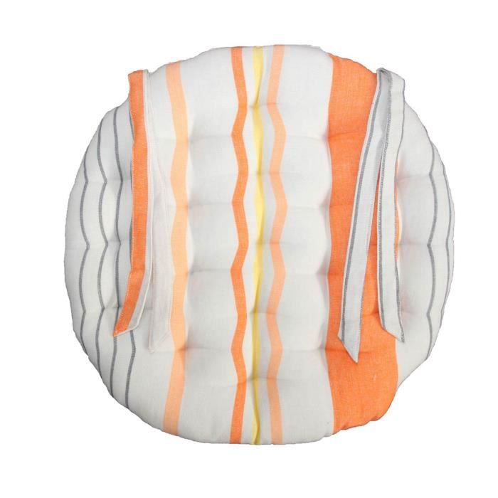 Galette De Chaise Ronde - Coussins D'assise En Velours Côtelé, Diamètre 30 à 50 Cm, épaisseur 4 Cm | Pour Intérieur Et Extérieur, Antidérapant | Housse Amovible Et Lavable En Machine