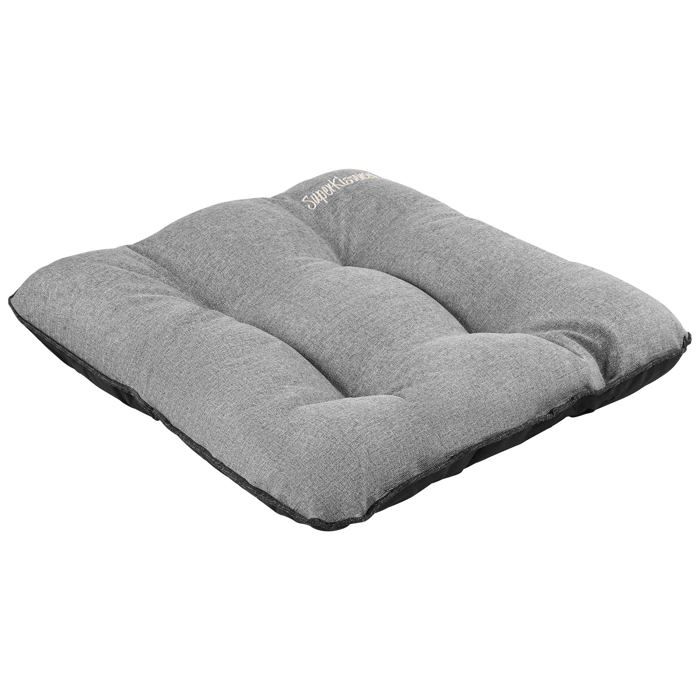 Coussin de Chaise Banc de Jardin - Superkissen24. - 45x45 cm - Bain de Soleil - Intérieur/Extérieur - Imperméable - Lin Gris