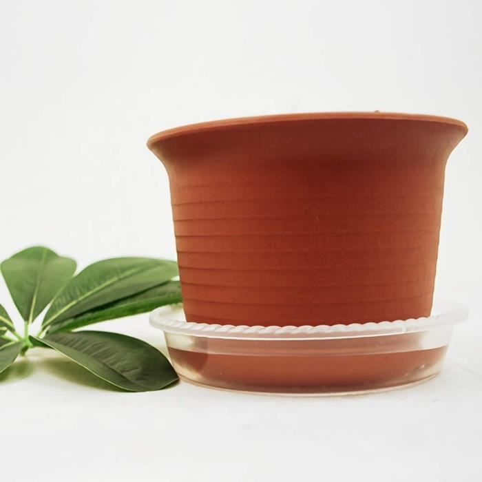 10 Soucoupes Transparentes 6 Pouces Pour Pots De Fleurs - Plastique Recyclable - Bac D'égouttage Intérieur/extérieur